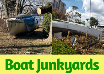 Boat Junkyards Price Estimation Large Sailboats on Land