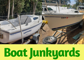 Boat Junkyards Price Estimation Small Sailboats on Land