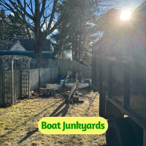 Bridgewater MA Boat Dumpster Junk Boat Cleanup